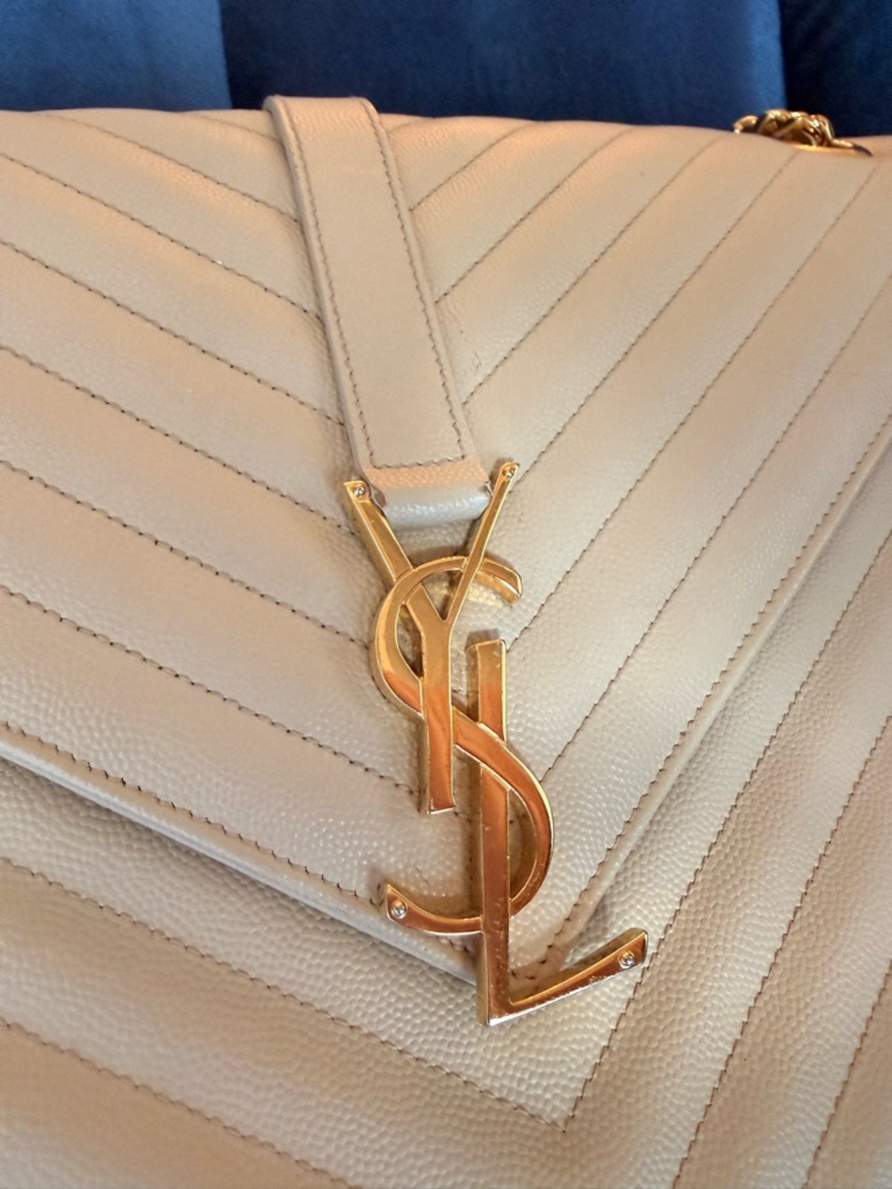 YVES SAINT LAURENT Beige Matelasse Bag Excellent condition - Picture 6 of 12